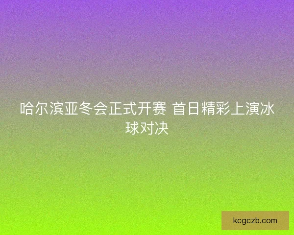 哈尔滨亚冬会正式开赛 首日精彩上演冰球对决